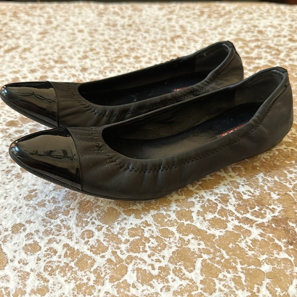 PRADA Black Ballerina/ Flats Pointed Toe Shoes - Picture 4 of 13